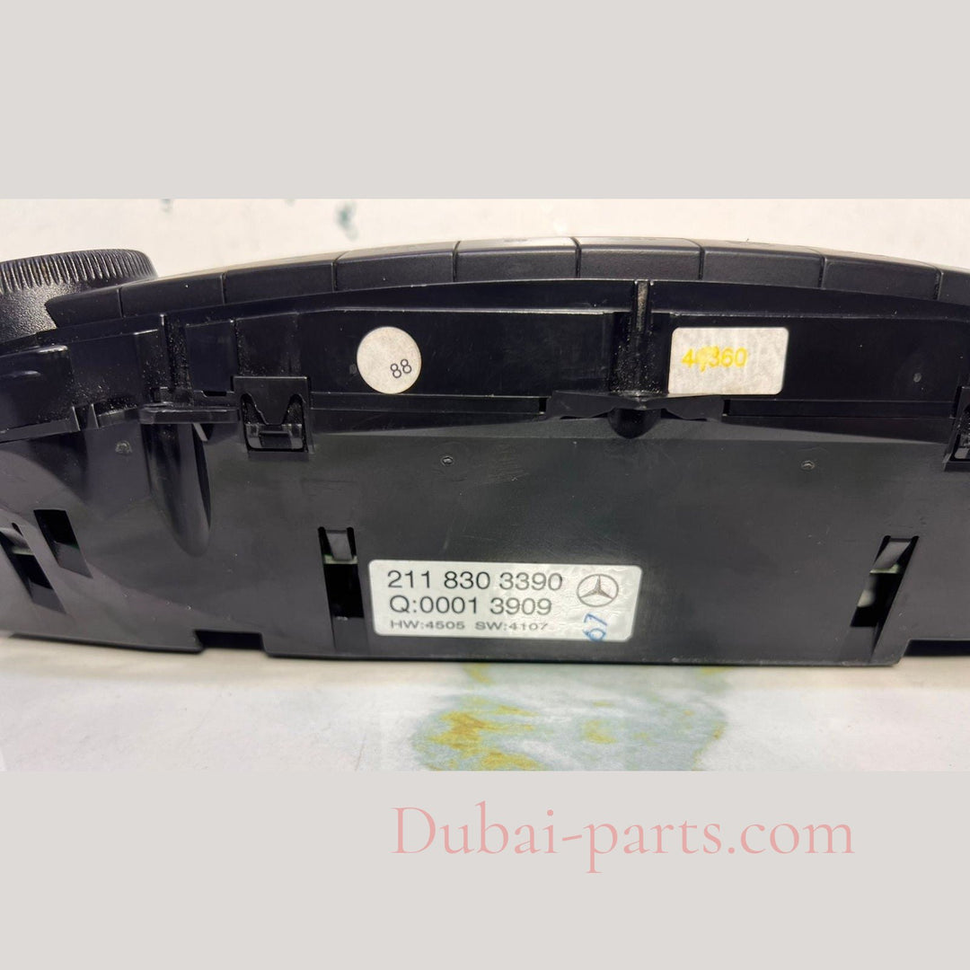 Mercedes-Benz W211 E-Class Heater Control Panel Unit 211 830 3390