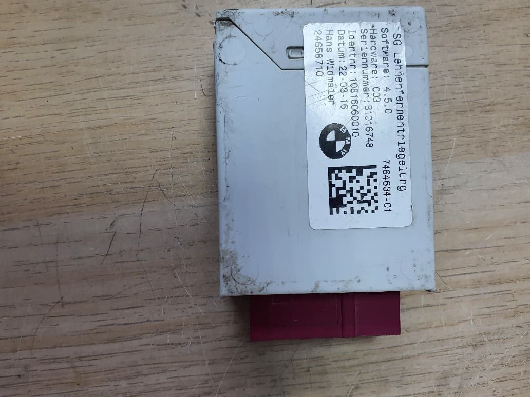 BMW Remote Backrest Release Control Module 7464634 F45 2 Series, F46, and F48 X1