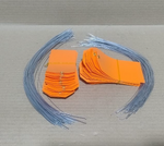 Load image into Gallery viewer, ACRYLIC TAG WITH METAL EYELET – THIN PLASTIC LABEL - IND/CRAFT ID TAG ORANGE