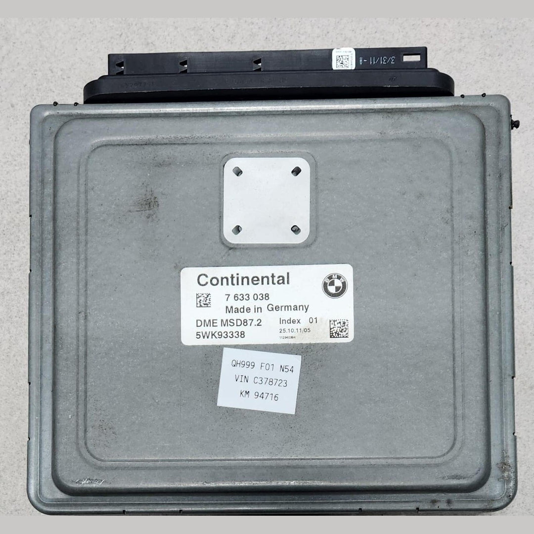 2007-2012 BMW F01 740i N54 RHD Engine Control Unit 7633038 ECU Set