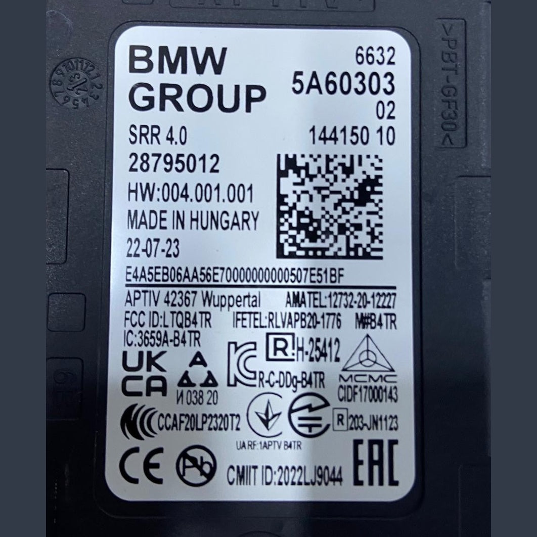 OEM BMW G60 7 G70 IX i20 G06 G07 G09 Blind Spot Radar Sensor Close Range 5A60303
