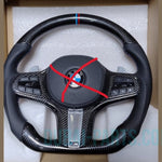 Load image into Gallery viewer, New Real Carbon Fiber Steering Wheel BMW G05 G06 G07 Sport With Paddle Shifts