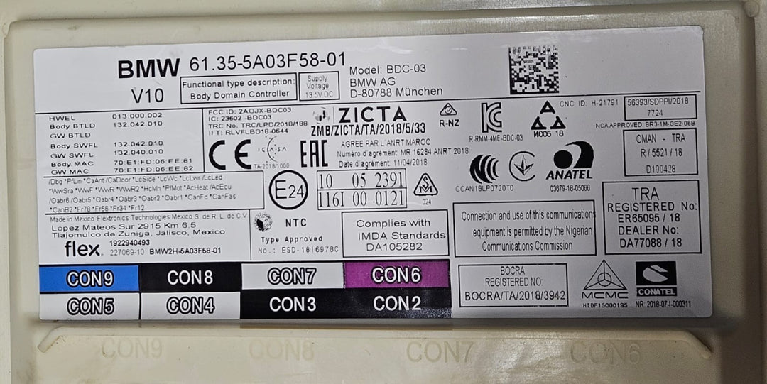 BMW X5 G05 B57S RHD 2019 ENGINE CONTROL UNIT ECU SET DDE 9886569 OEM