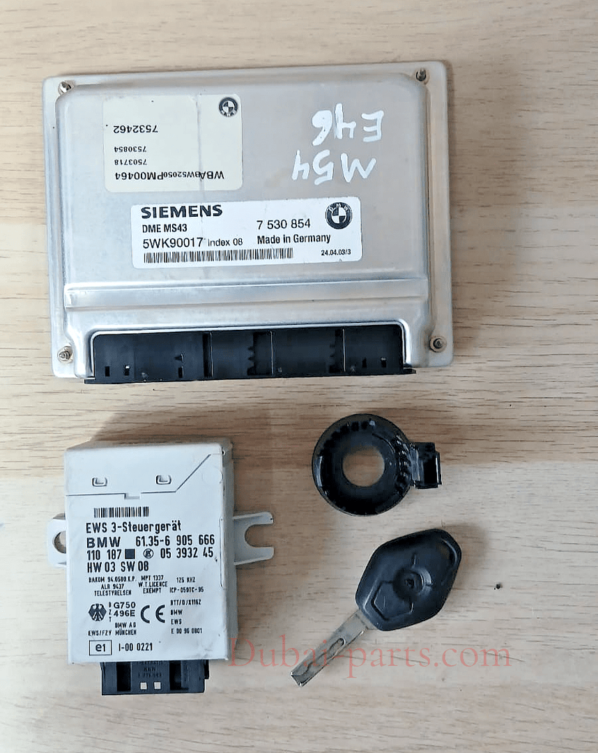BMW M54 E46 E39 E53 X5 Engine CONTROL MODULE ECU / DME with Key 7530854 OEM