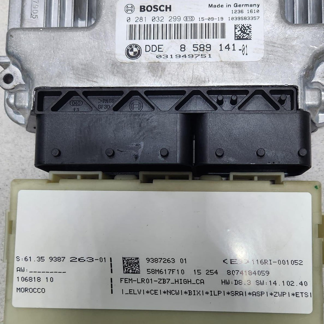 BMW Engine Control Unit DDE 8589141 F30 320D and F34 420D diesel B47 ECU SET