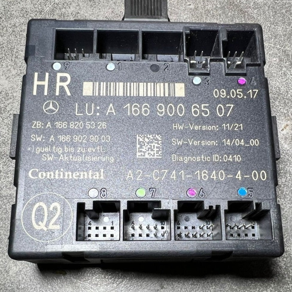Mercedes-Benz W166 GL ML Rear Right Side Door Control Module A166 9006507 OEM