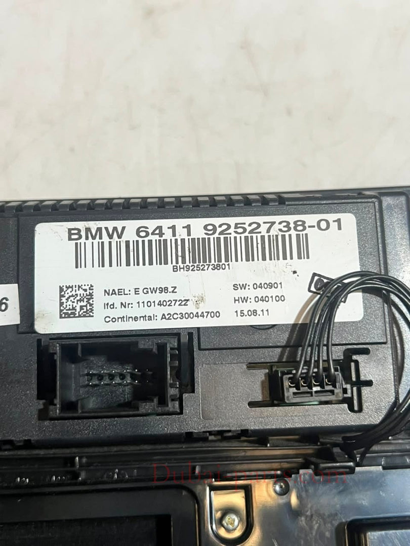 2011-2014 BMW X3 F25 A/C RADIO CD Climate Control Panel 9252738 OEM