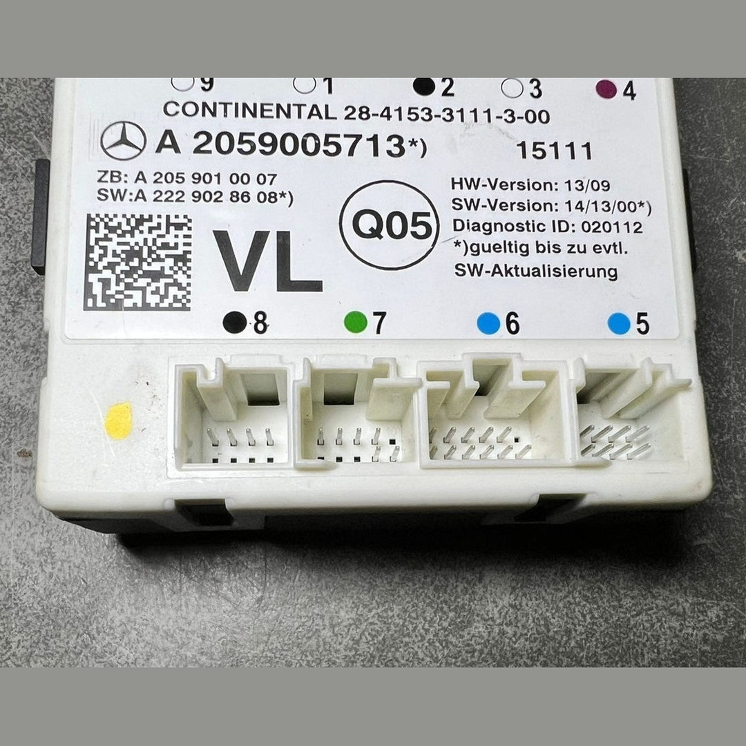 Mercedes-Benz W205 C-Class Front Left Side Door Control Module A205 9005713 OEM