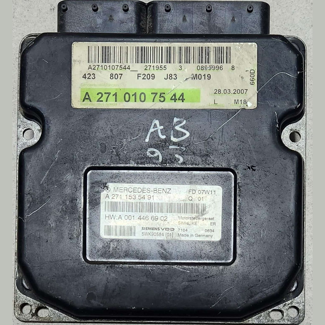 Engine Control Module A2710107544 Mercedes-Benz CLK Class W209 2006 1.8 200 Comp