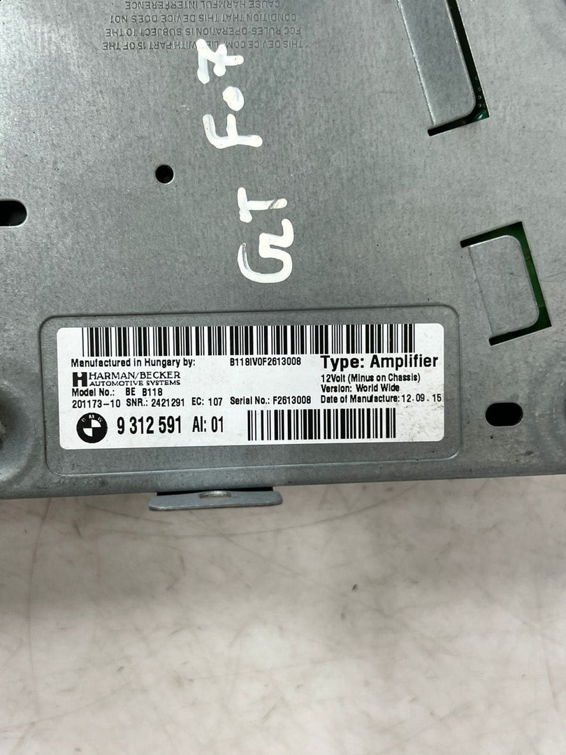 2014-2016 BMW 535i 550I GT Amplifier Hi-Fi AUDIO SOUND System 9312591 OEM