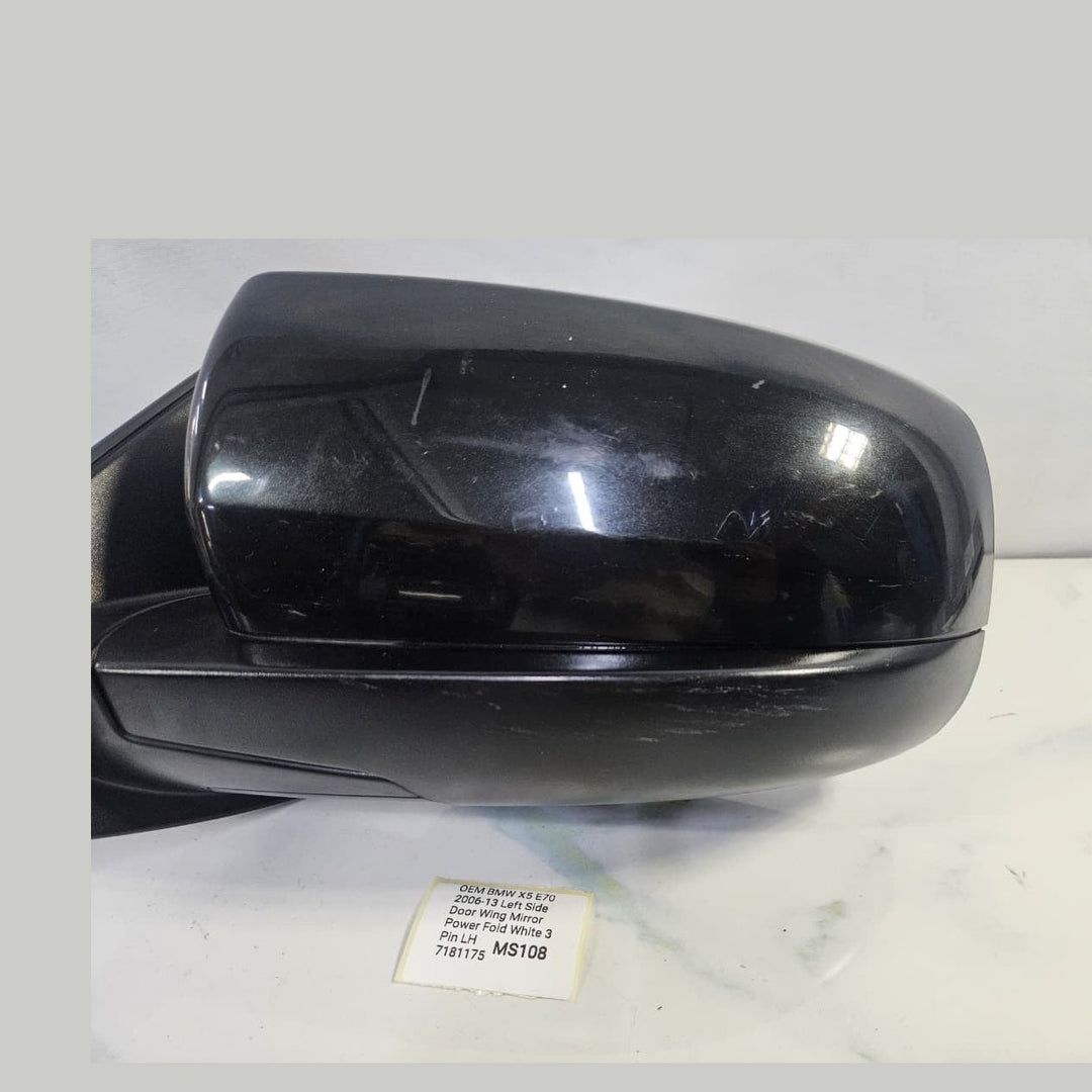 OEM BMW X5 E70 2006-13 Left Side Door Wing Mirror 3 Pin LH 7181175 RHD