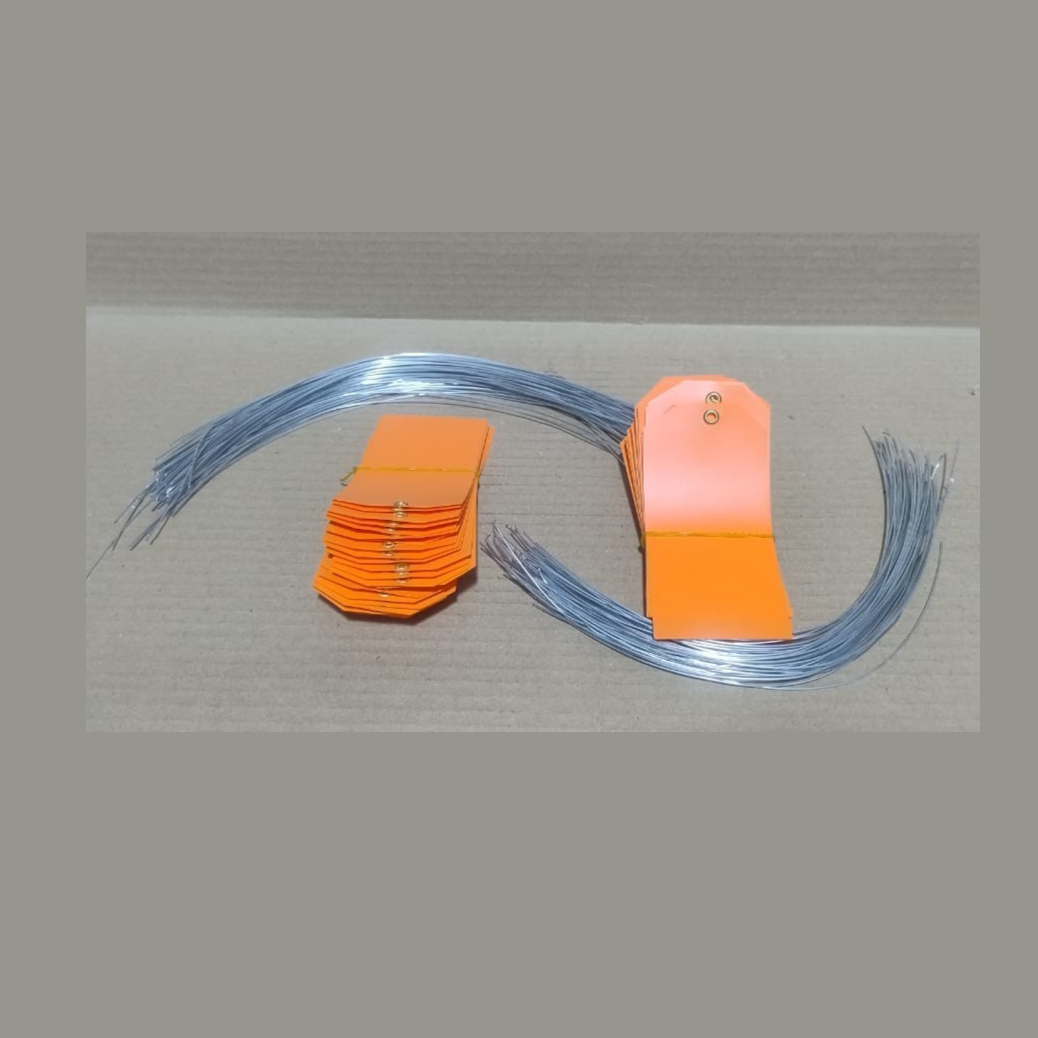 ACRYLIC TAG WITH METAL EYELET – THIN PLASTIC LABEL - IND/CRAFT ID TAG ORANGE
