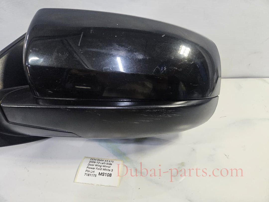 OEM BMW X5 E70 2006-13 Left Side Door Wing Mirror 3 Pin LH 7181175 RHD