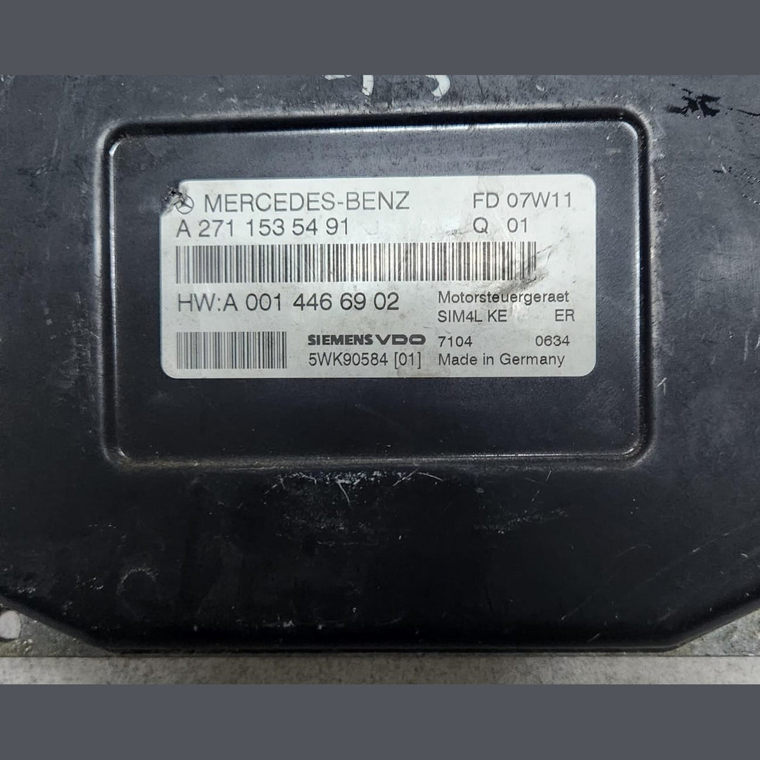 Engine Control Module A2710107544 Mercedes-Benz CLK Class W209 2006 1.8 200 Comp