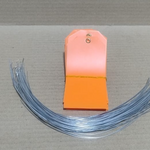Load image into Gallery viewer, ACRYLIC TAG WITH METAL EYELET – THIN PLASTIC LABEL - IND/CRAFT ID TAG ORANGE