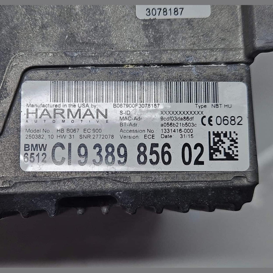 9389856-2015-2018 BMW X4 X5 F15 Navigation Sat Nav Audio Head Unit OEM