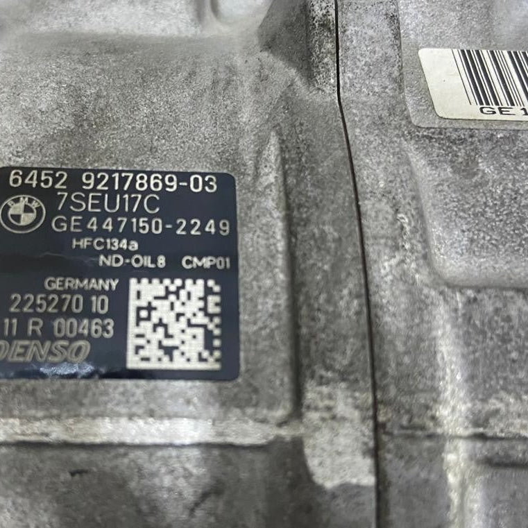 OEM BMW X3 F25 A/C AIR CONDITIONING COMPRESSOR 9217869 DENSO