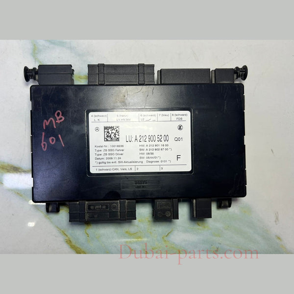 2010-11 Mercedes E350 Seat Control Module A2129005200 W212 E-Class and W218 CLS