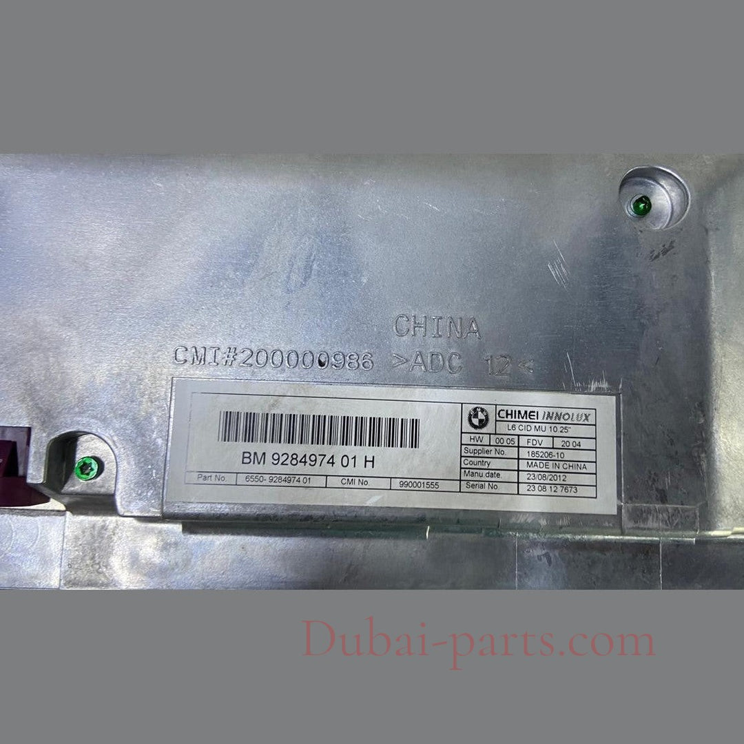 BMW F10 F11 On-board Central Information Display Screen Monitor 10,25" 9284974