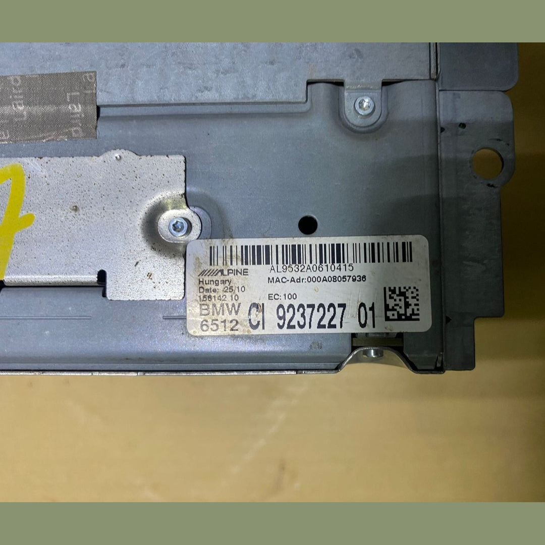 BMW Radio HEAD UNIT CD NAVI 9237227 5 Series Gran Turismo F07 models