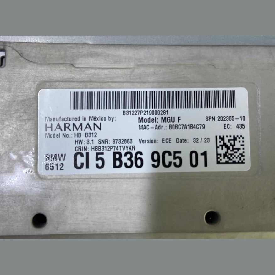 OEM BMW X3 G01 X4 G02 Navigation Multimedia Head Unit High 5B369C5 HARMAN KARDON