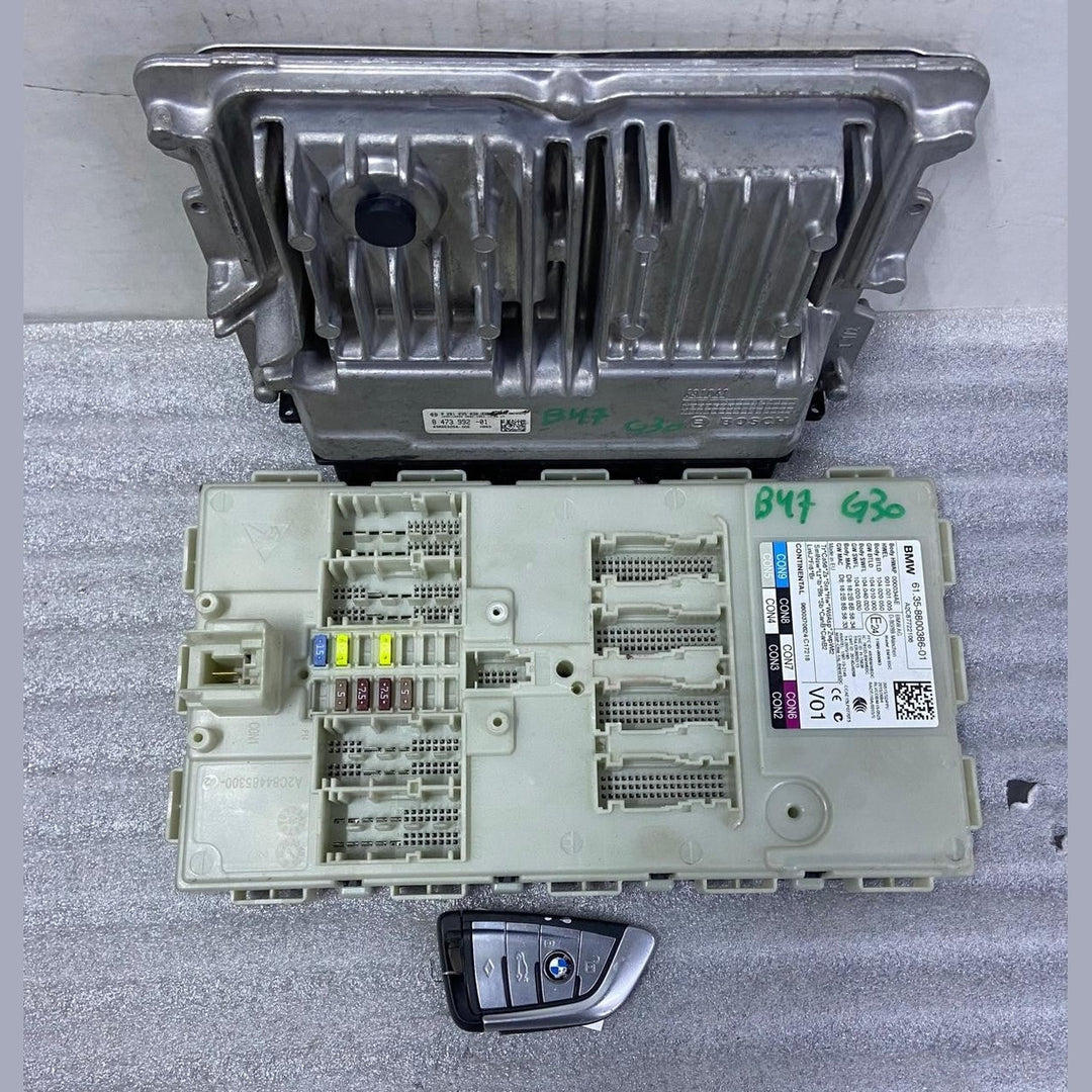 OEM BMW 5 G30 G31 2018 B47 Engine Control Unit Module ECU Set DIESEL 8473992