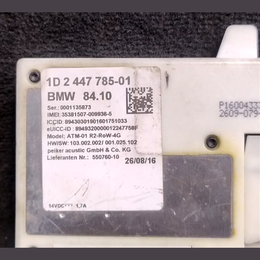 BMW X5 F15 F85 TELEMATICS COMMUNICATION CONTROL MODULE ECU P/N 1D2447785