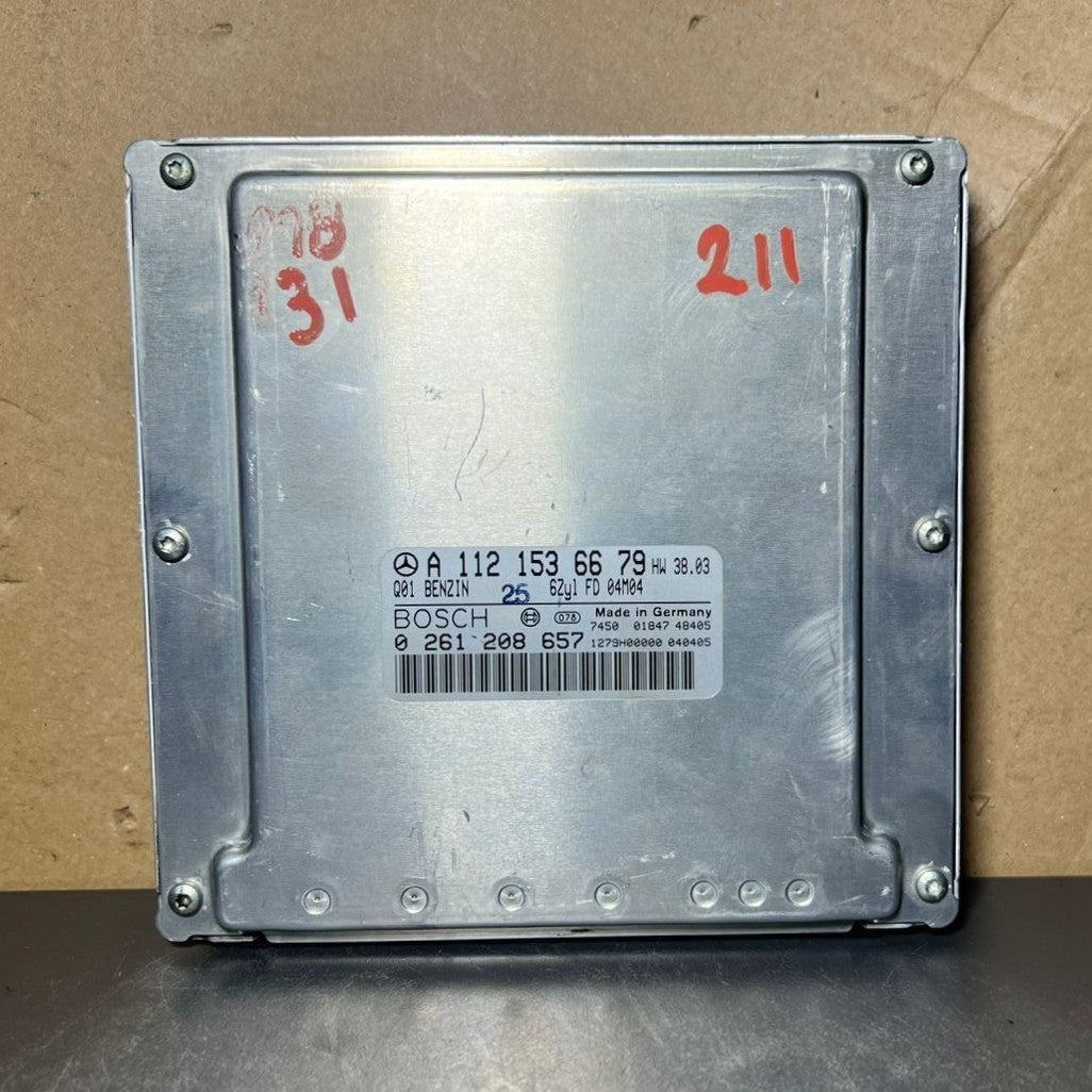 02-09 Mercedes W211 E-Class Engine Control Module Unit ECM ECU A112 1536679 OEM