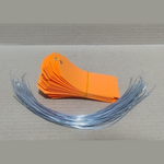 Load image into Gallery viewer, ACRYLIC TAG WITH METAL EYELET – THIN PLASTIC LABEL - IND/CRAFT ID TAG ORANGE