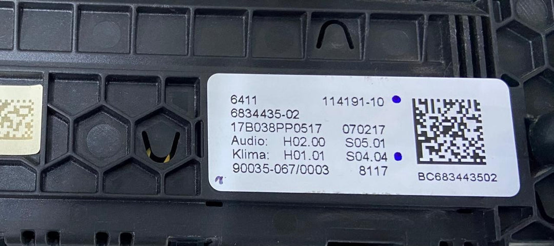 BMW 5 Series G30 Climate Media Control Unit (OEM, 6834435)