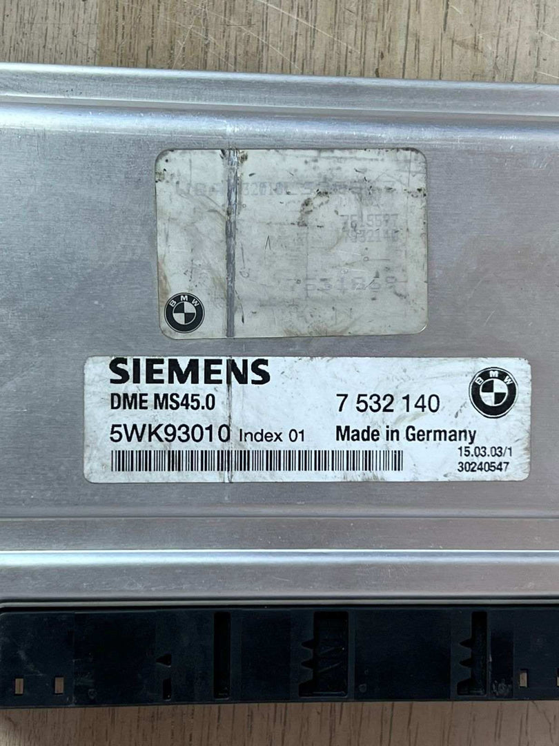 BMW Z4 E85 E86 3.0 2003 ENGINE CONTROL UNIT MODULE ECU ONLY MANUAL - 7532140