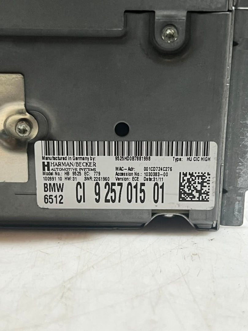BMW 5 Series F07 GT X3 F25 Radio CD DVD GPS Head Unit 9257015 OEM