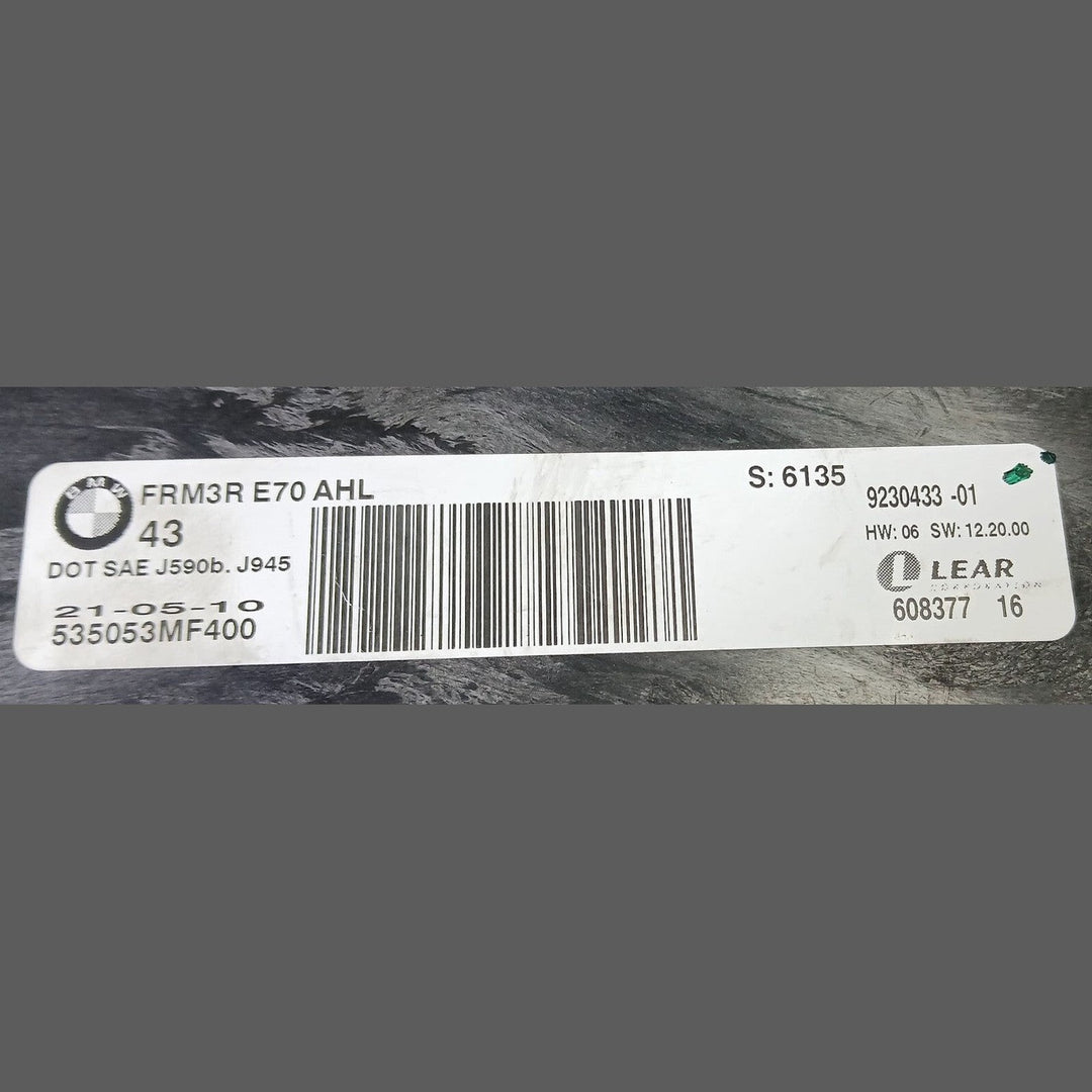 BMW  E70 X5 E71 X6 FRM3R  AHL Adaptive Light Check Control Module OEM 9230433