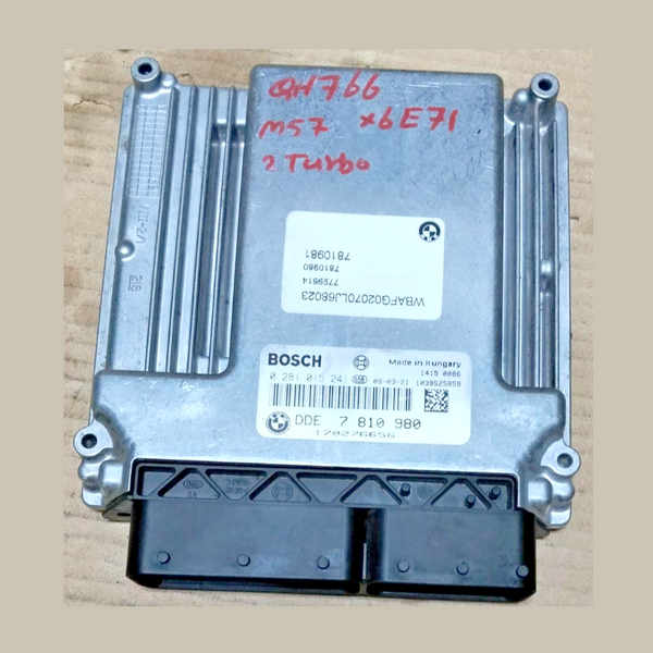 BMW X6 E71 M57 D5 TWIN TURBO M57N2 DIESEL Engine CONTROL ECU DDE 7810980 2011