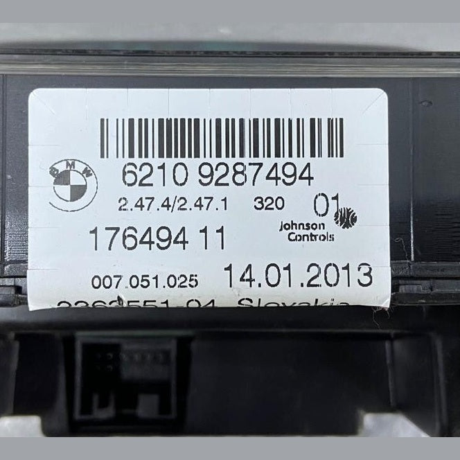 OEM BMW 3 F30, F80 Instrument Cluster Speedometer 9287494 Johnson Controls