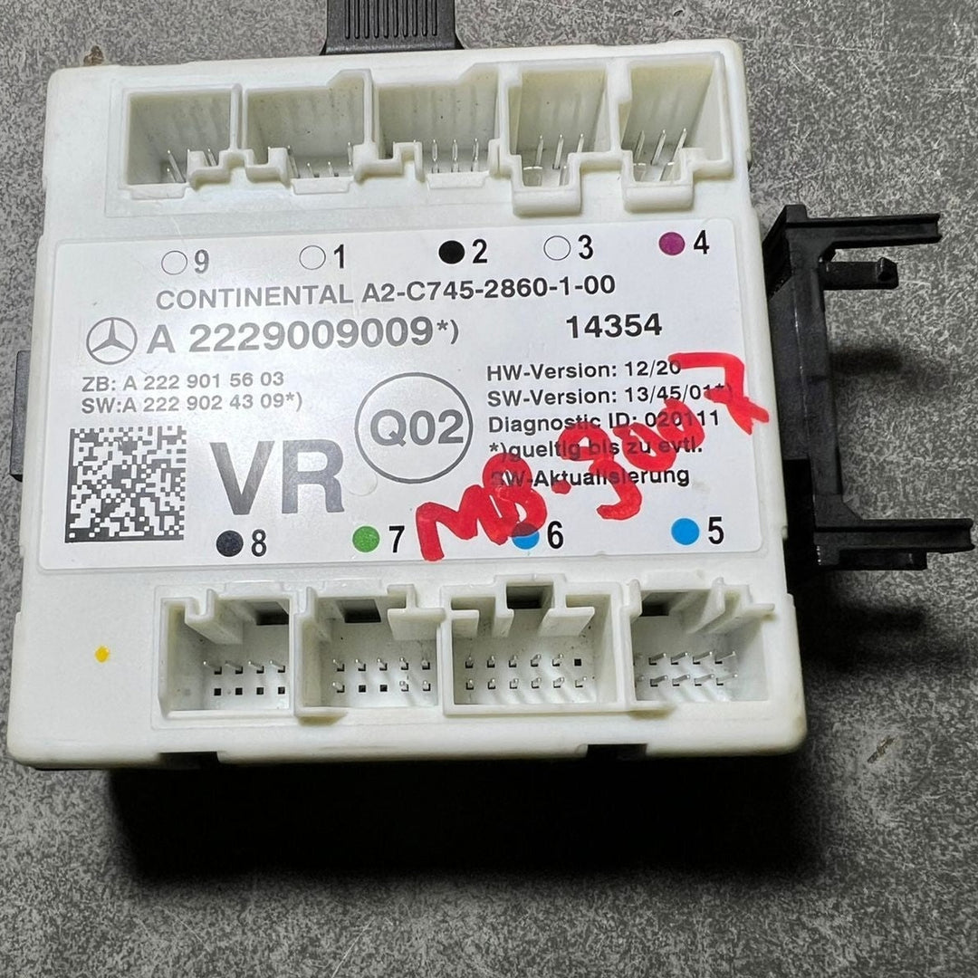 Mercedes-Benz W222 S-Class Front Left Side Door Control Module A222 9009009 OEM