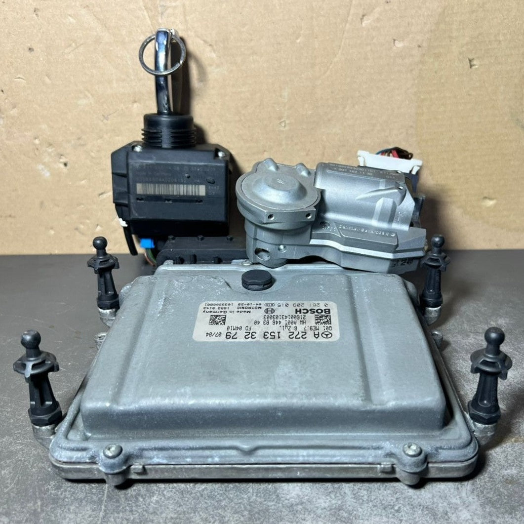 Mercedes W211 ECU Engine Control Module Ignition Key Switch Set A272 1533279 OEM