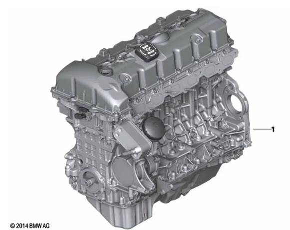 SHORT  ENGINE N55B30A F06 2015 6' F06 Gran Coupé LCI 640i KM36862 used only