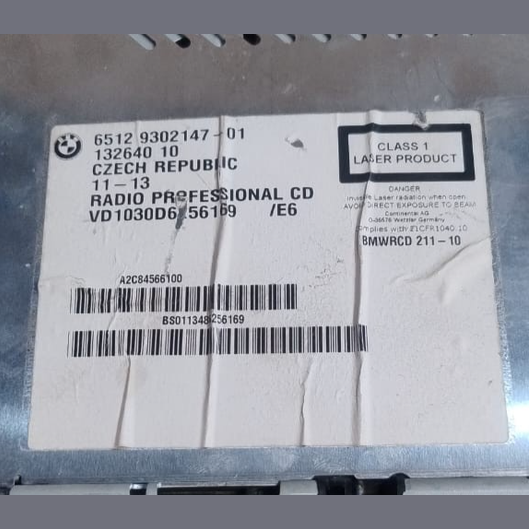 BMW 3 E90 E91 E92 1 E87 E82 E84 RP RADIO  PROFESSIONAL CD HEAD UNIT - 9302147