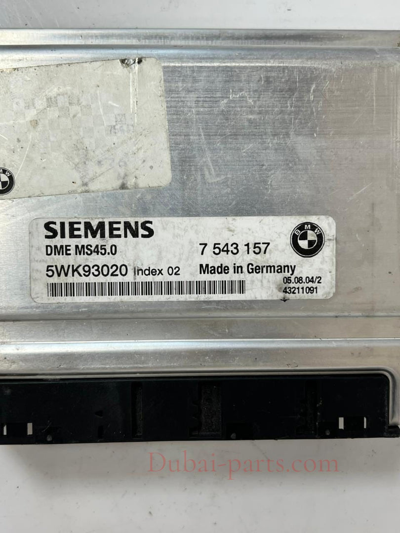 2004-2008 BMW X3 E83 Z4 5WK93020 MS45 SIEMENS Engine Control Unit 7543157 OEM