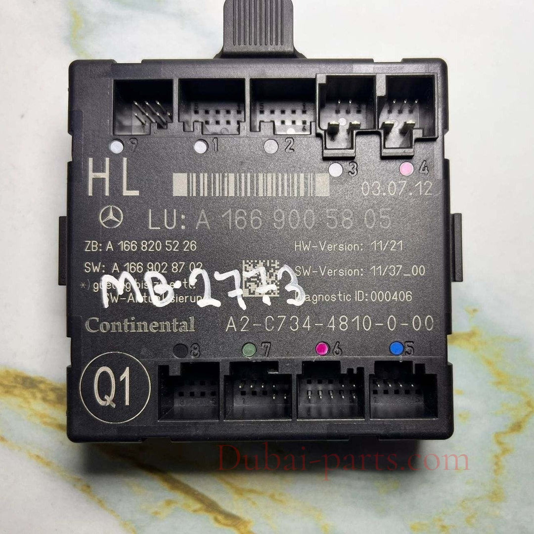 2014 Mercedes-Benz ML350 Door Control Module Unit A 1669005808 W166 ML350 and GL
