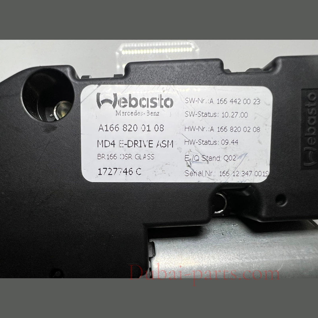 13-16 Mercedes GL450 Panoramic Sunroof Motor A1668200108 GL-Class X166 ML-Class 