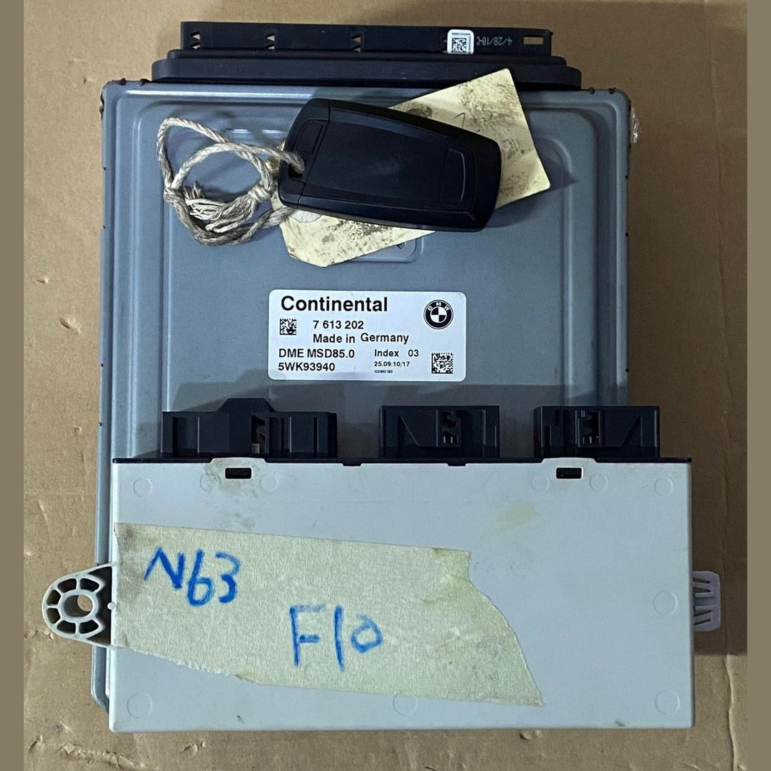 OEM BMW F10 N63 ENGINE CONTROL UNIT DME MSD85 ECU SET 7613202
