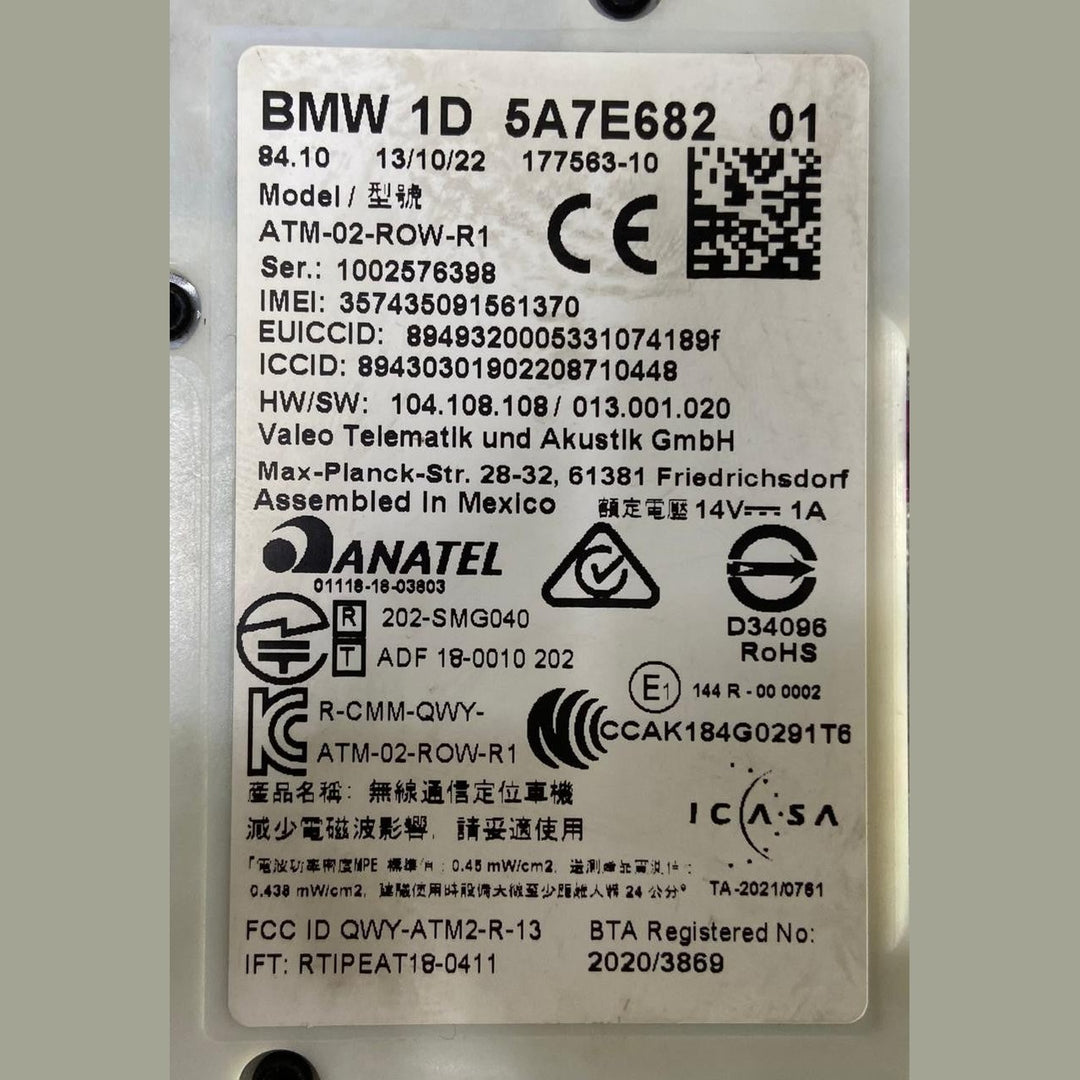 OEM BMW G01 X4 G02 ANTENA TELEMATICS CONTROL MODULE ECU 5A7E682