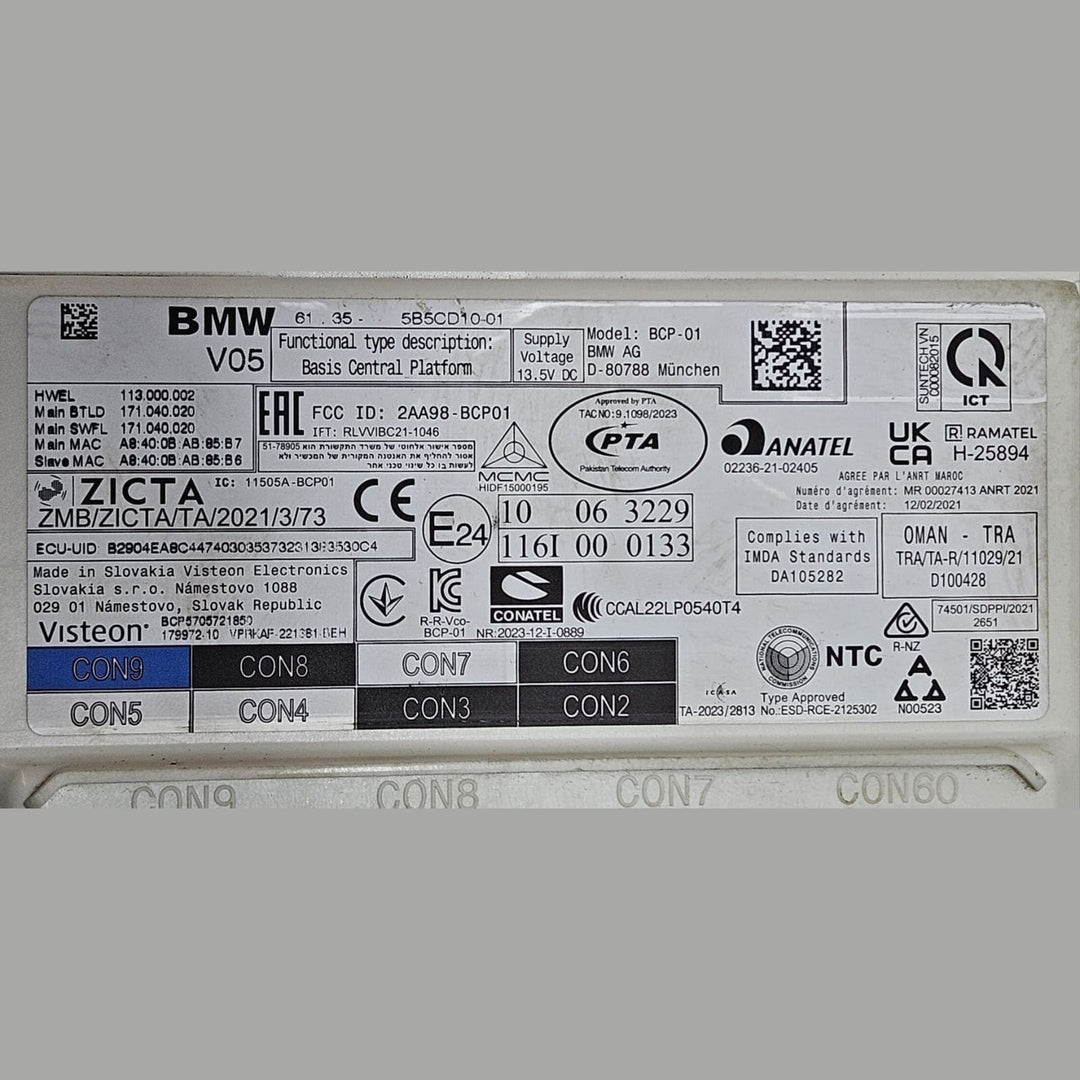 5B5CD10-2024 BMW X1 U11 B38N Basis Central Platform Control Module OEM