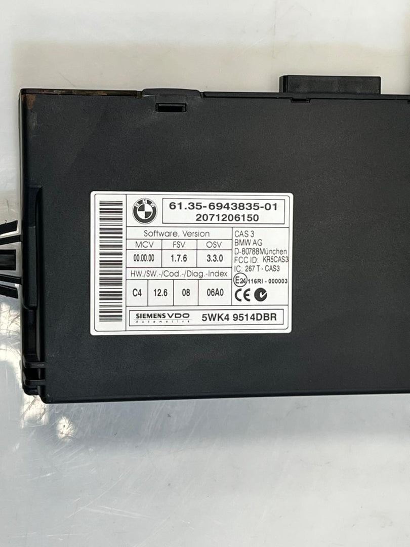 2008-2013 BMW M3 1' E63 E81 E82 Comfort Access Control Module CAS3 6943835 OEM