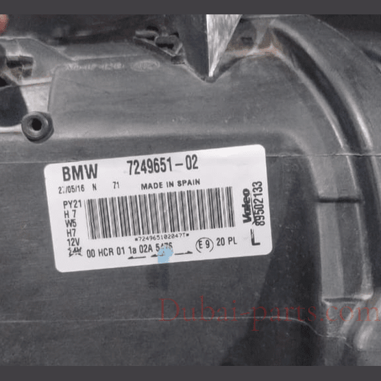 BMW 1 SERIES E81 E82 E87 E88  LEFT SIDE  HEADLIGHT LAMP  -7249651