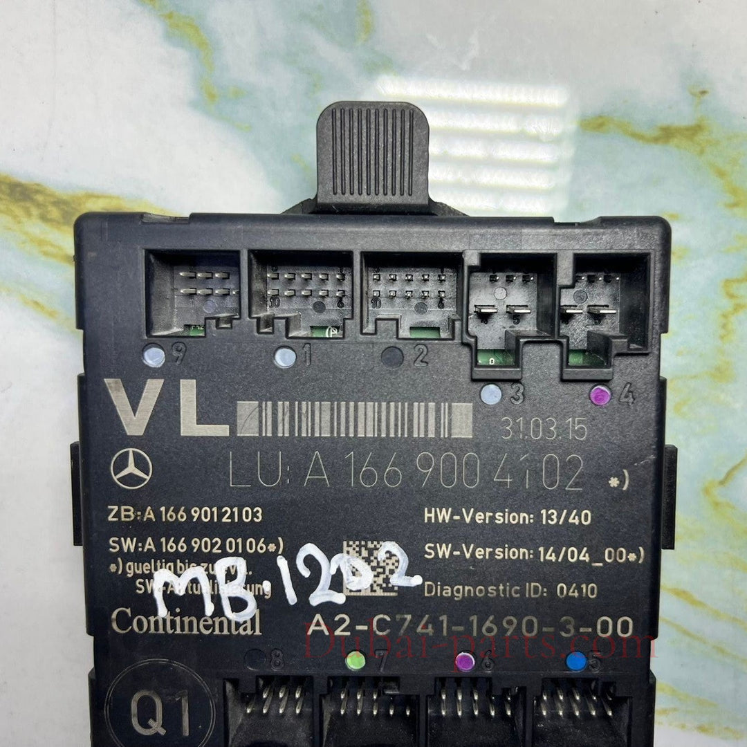 Mercedes W166 ML GLE GL Front Left Side Door Control Module A166 9004102 OEM