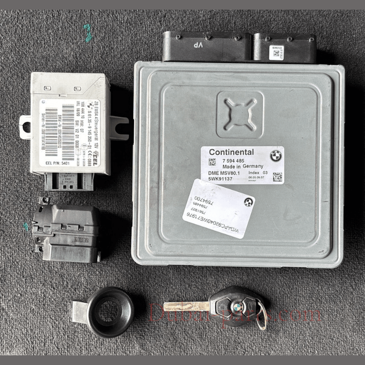 BMW E92 328XI AWD N51 MSV80.1 ECU DME CAS KEY UNIT SET OEM 7594485