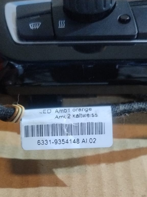 BMW 3 4 SERIES F30 F32 F33 AMBIENT LIGHTING CLIMATE CONTROL PANEL -9358939